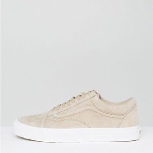 Vans Men’s Old Skool premium pig suede Beige Camel size 12